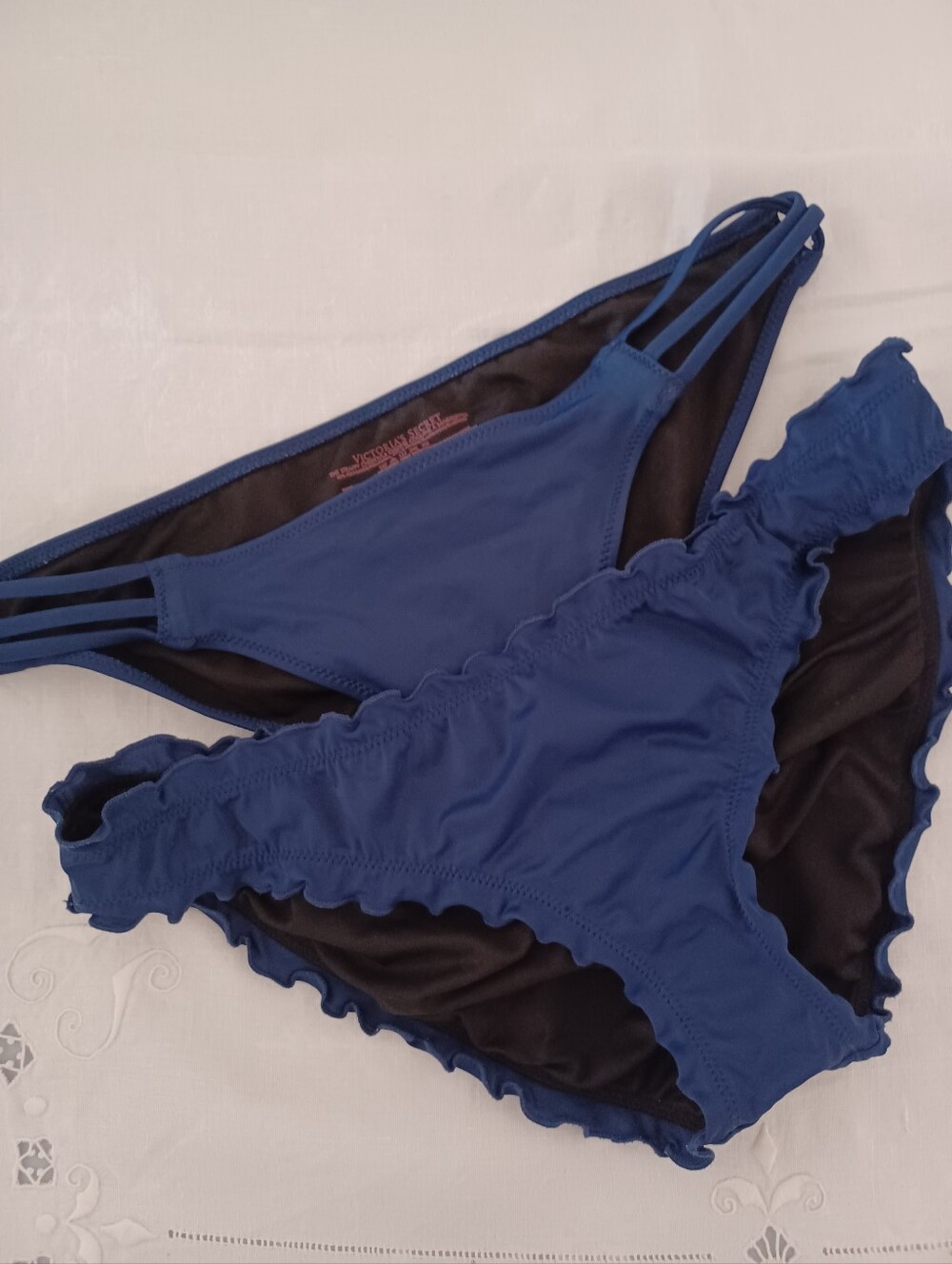 Set of 2 Victoria's Secret Bikini Bottoms - Size M - Royal Blue